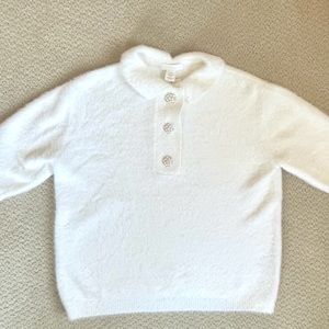 H&M short sleeve fuzzy sweater